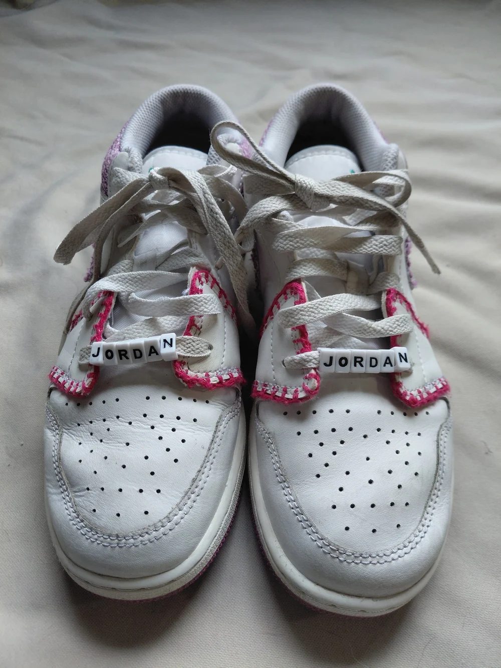 Jordan white leather